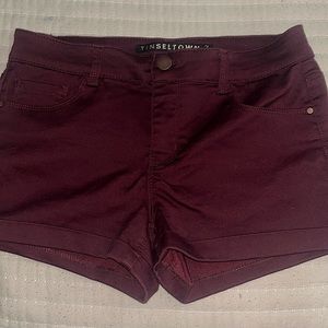 Tinseltown Stretch Fit Maroon Shorts Size 7